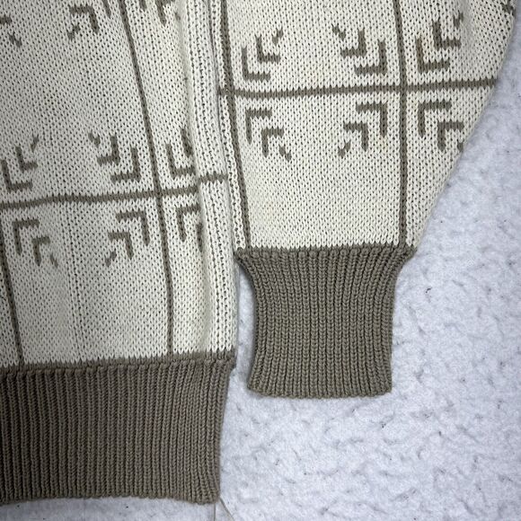 Vintage St. Stephen Collection Maison Blanche Men's Large Crewneck Beige Sweater - Picture 10 of 12